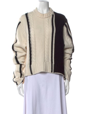 Loulou Studio Wool Colorblock Pattern Sweater