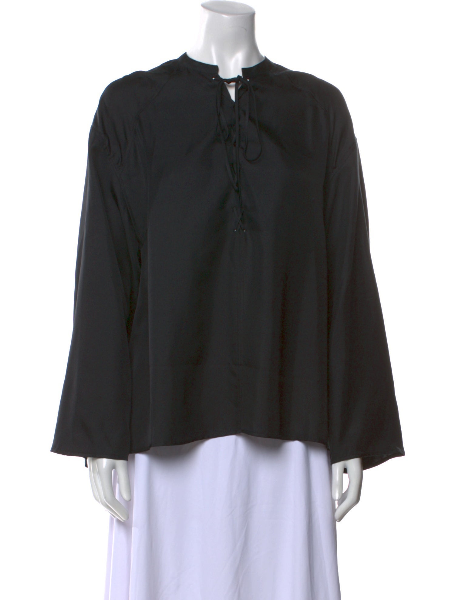 Loulou Studio Silk Mock Neck Blouse w/ Tags