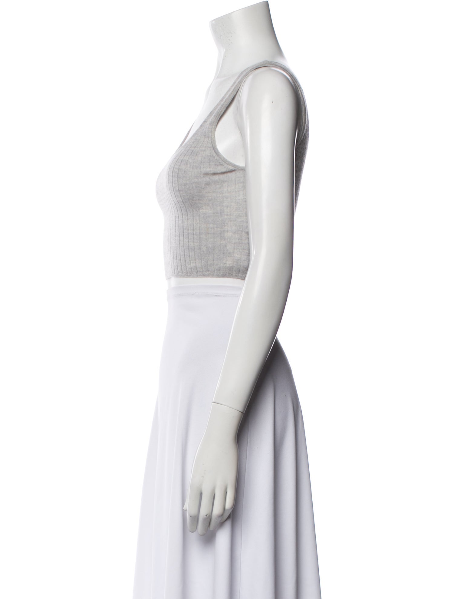 Loulou Studio Wool Square Neckline Crop Top