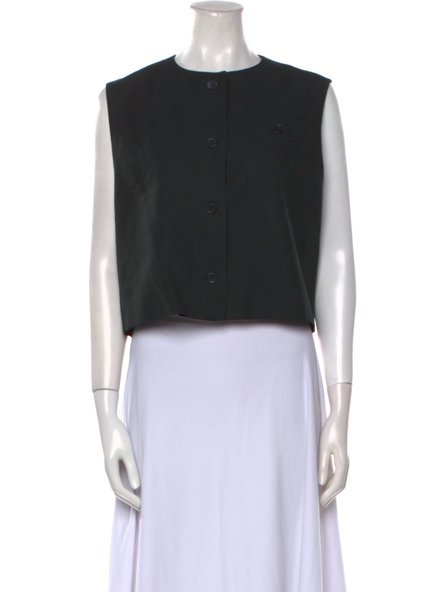 Loulou Studio Crew Neck Sleeveless Crop Top