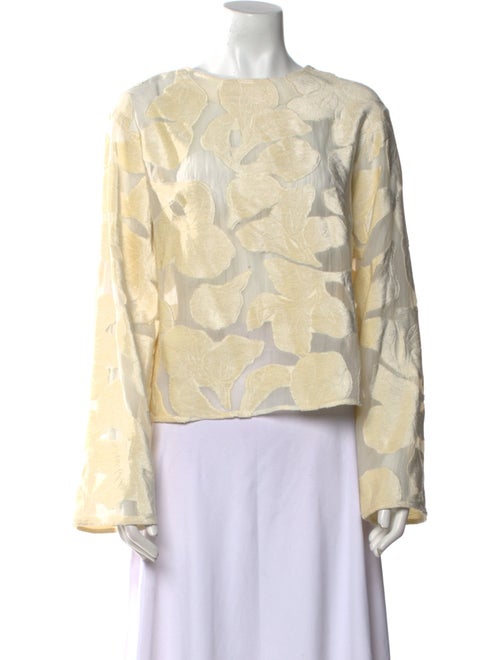 Loulou Studio Printed Bateau Neckline Blouse