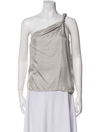 Loulou Studio Silk One-Shoulder Blouse