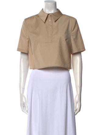 Loulou Studio Wool Short Sleeve Crop Top