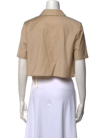 Loulou Studio Wool Short Sleeve Crop Top