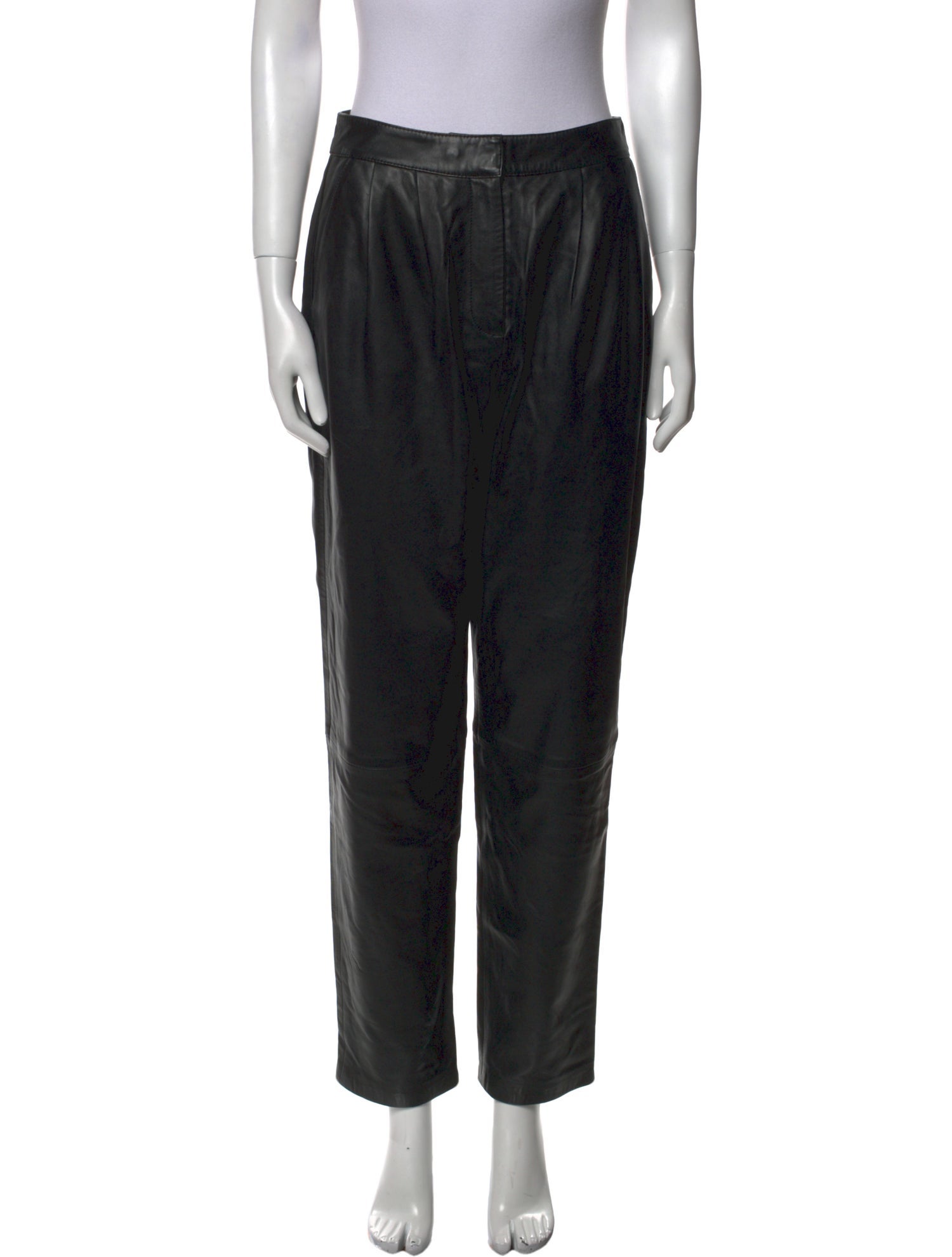 Loulou Studio Leather Straight Leg Pants