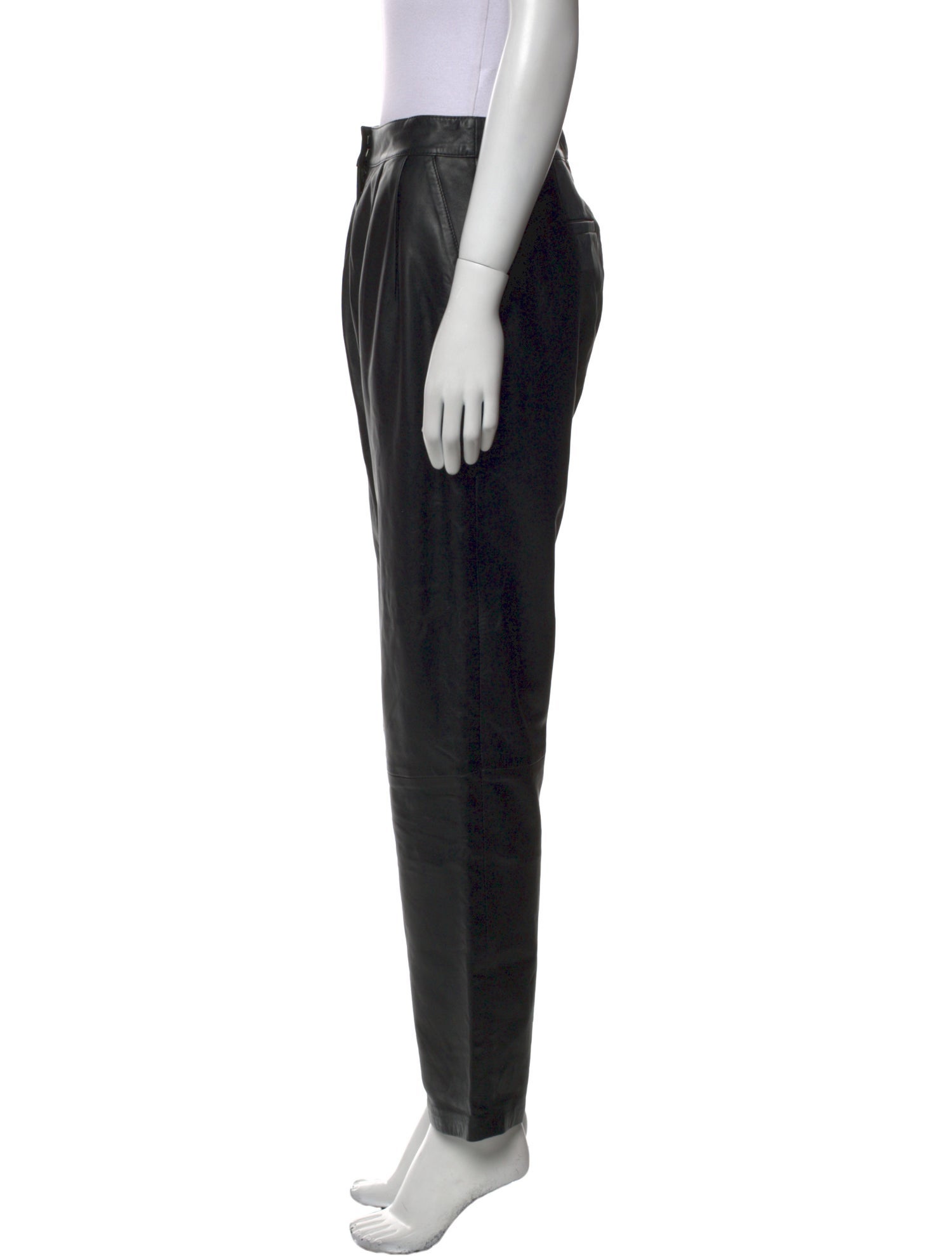 Loulou Studio Leather Straight Leg Pants