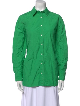 Loulou Studio Long Sleeve Button-Up Top