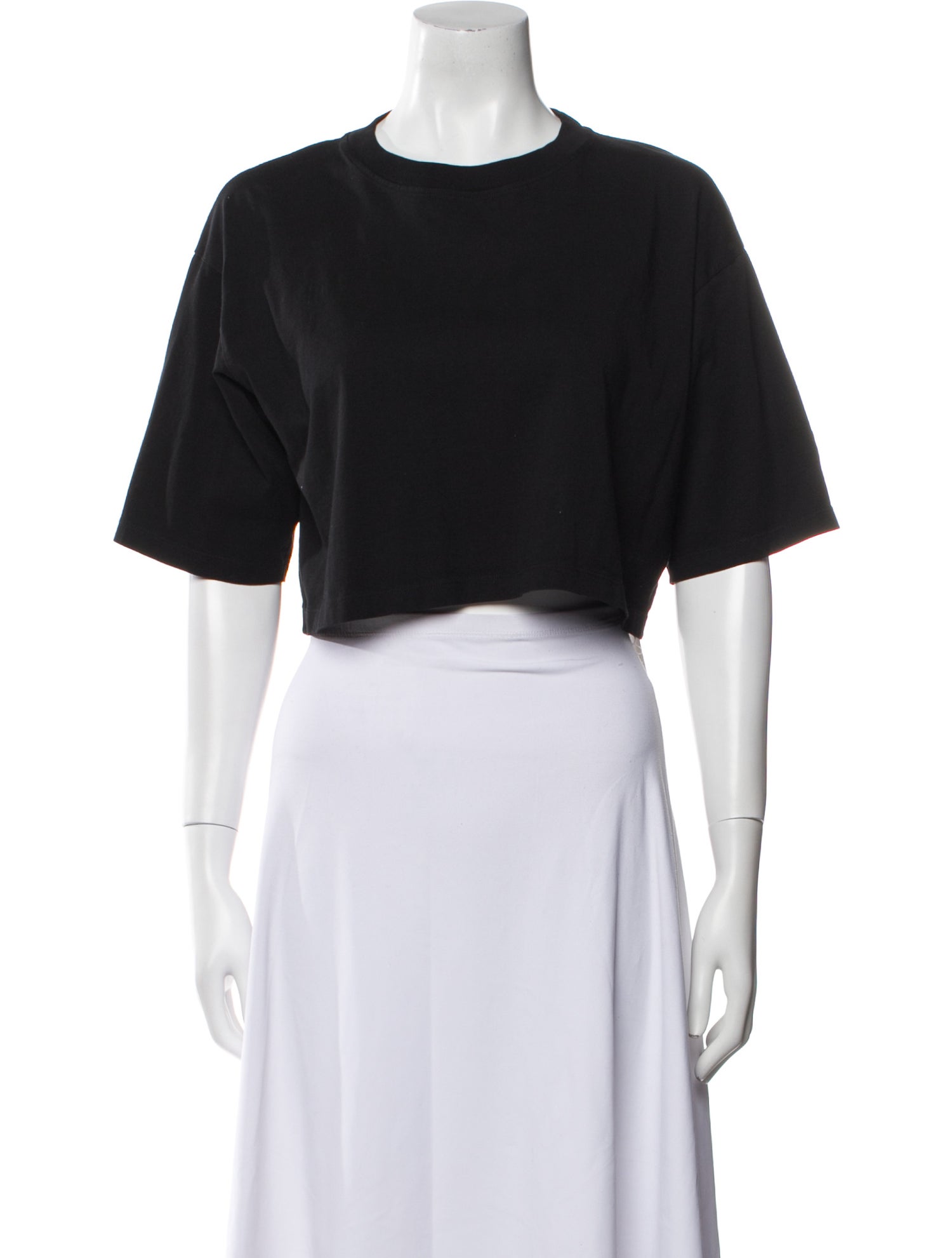 Loulou Studio Crew Neck Short Sleeve Crop Top