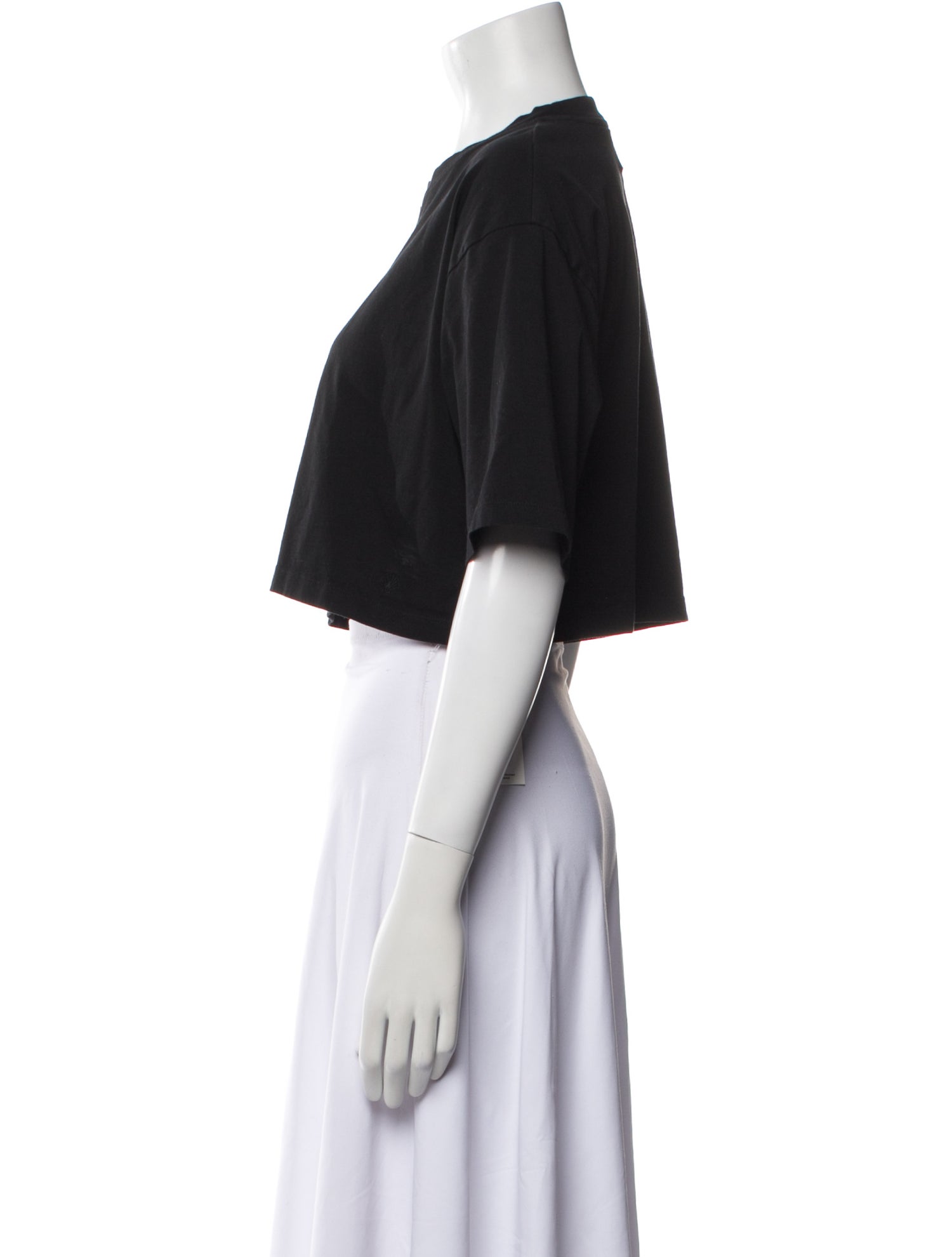 Loulou Studio Crew Neck Short Sleeve Crop Top