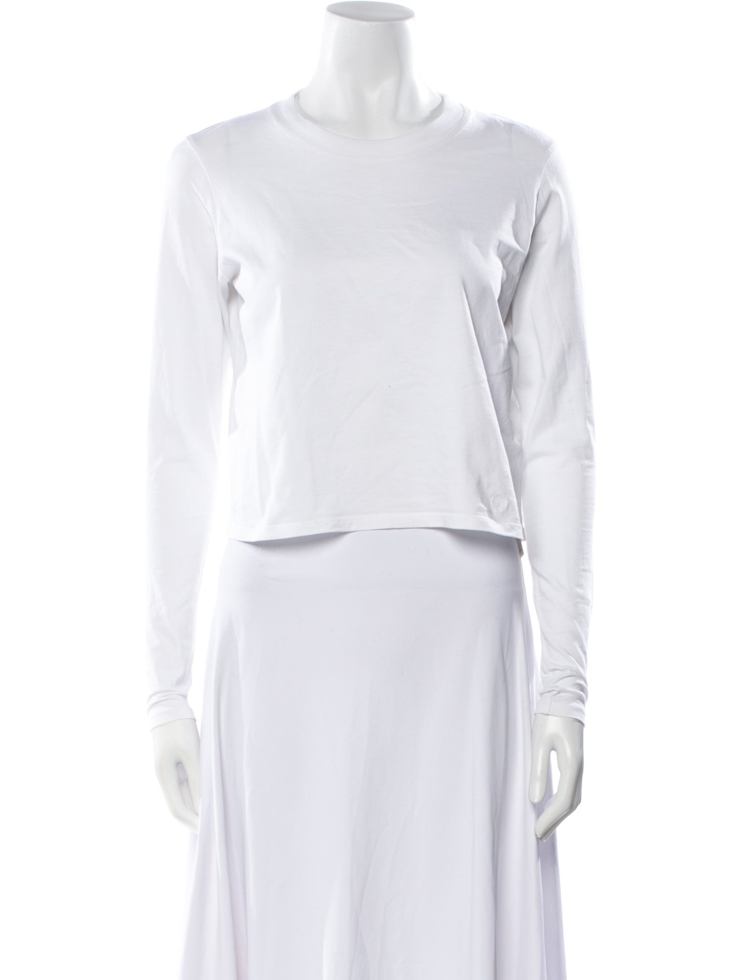 Loulou Studio Mock Neck Long Sleeve Crop Top