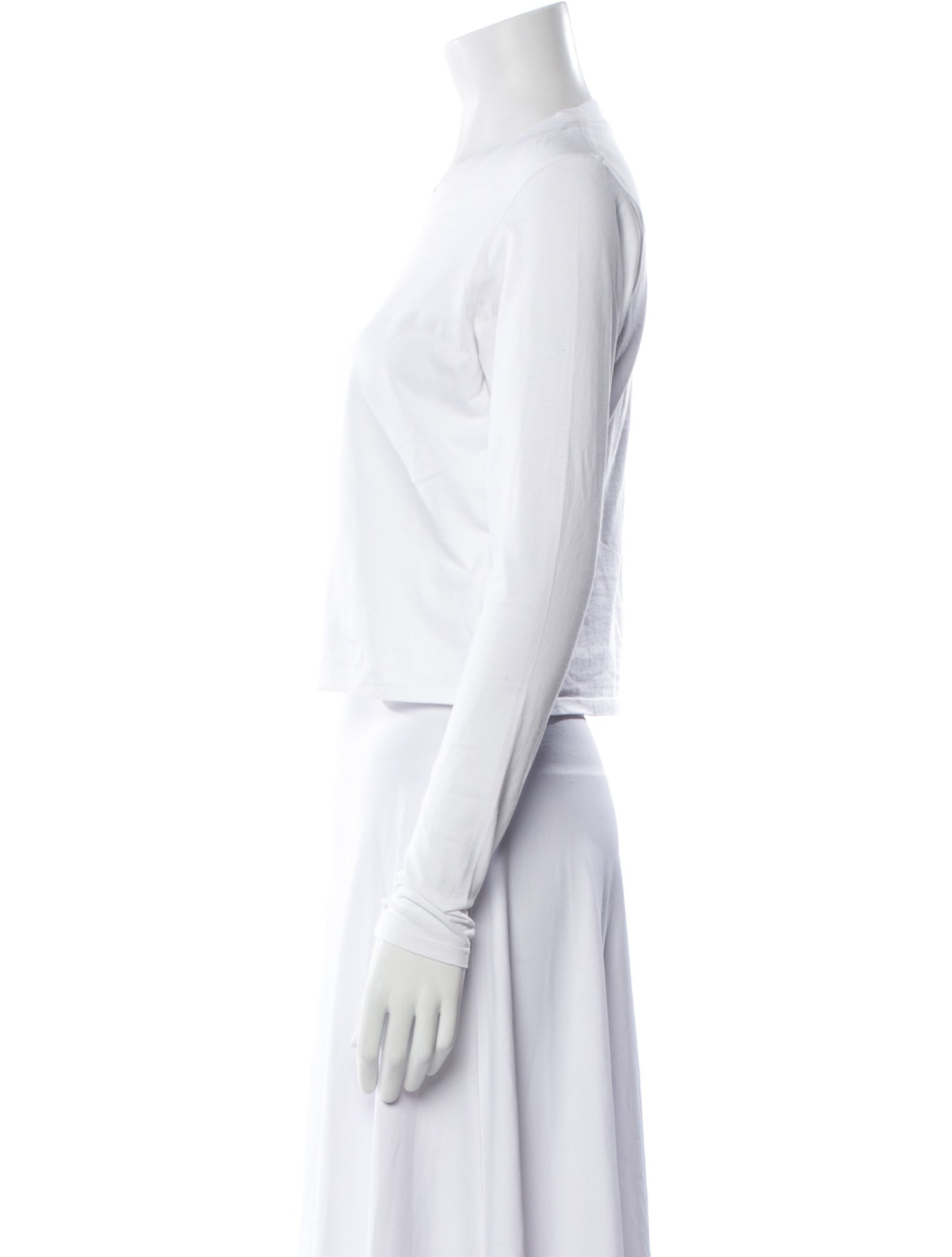 Loulou Studio Mock Neck Long Sleeve Crop Top