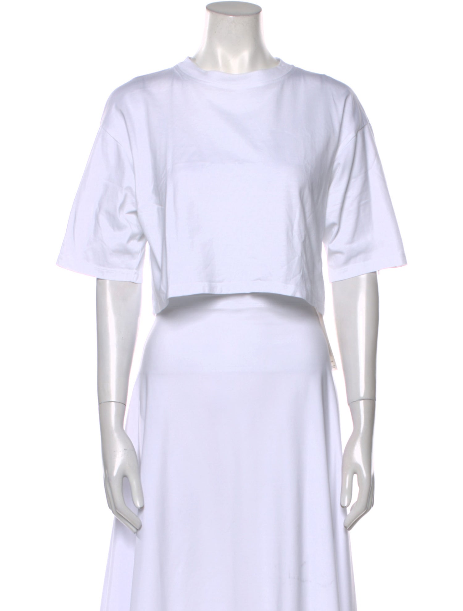 Loulou Studio Crew Neck Short Sleeve Crop Top