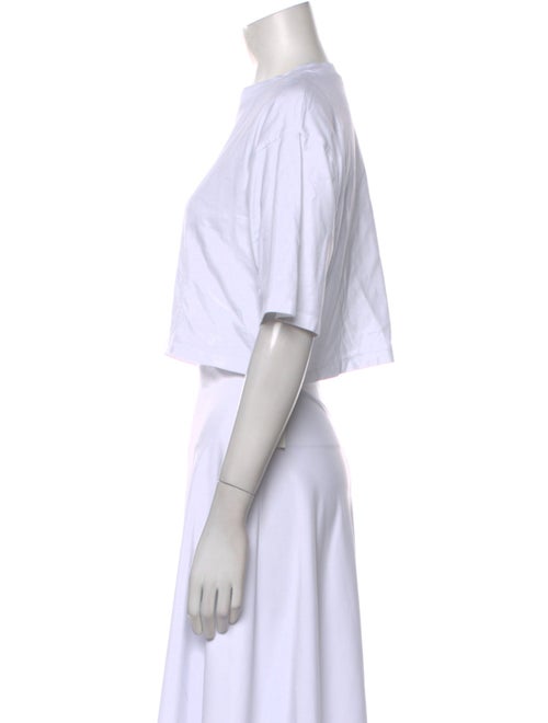 Loulou Studio Crew Neck Short Sleeve Crop Top