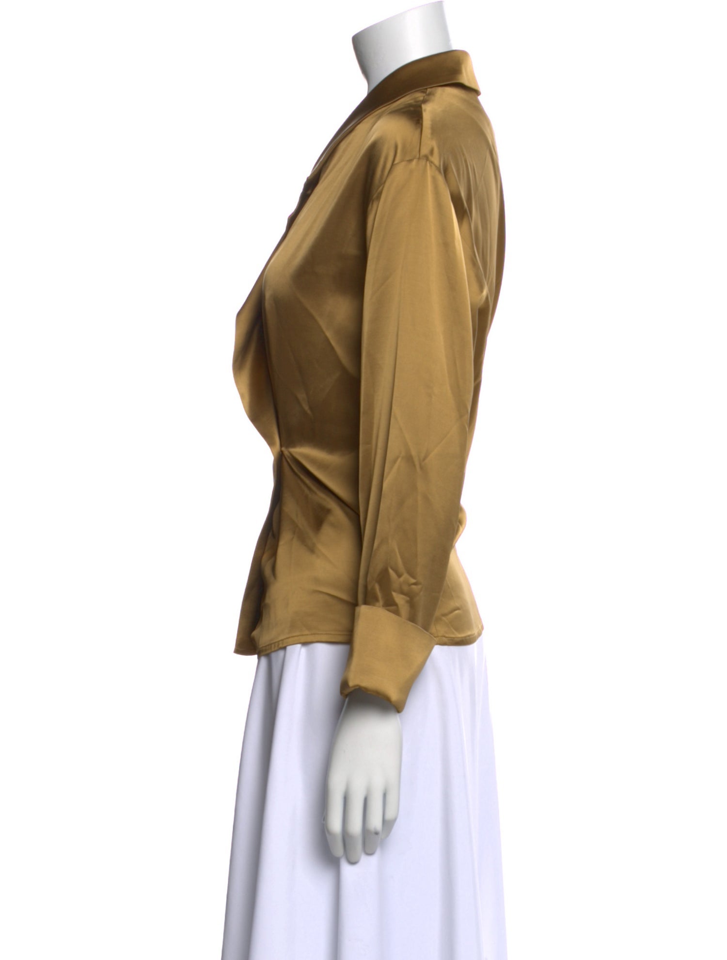 Loulou Studio V-Neck Long Sleeve Blouse