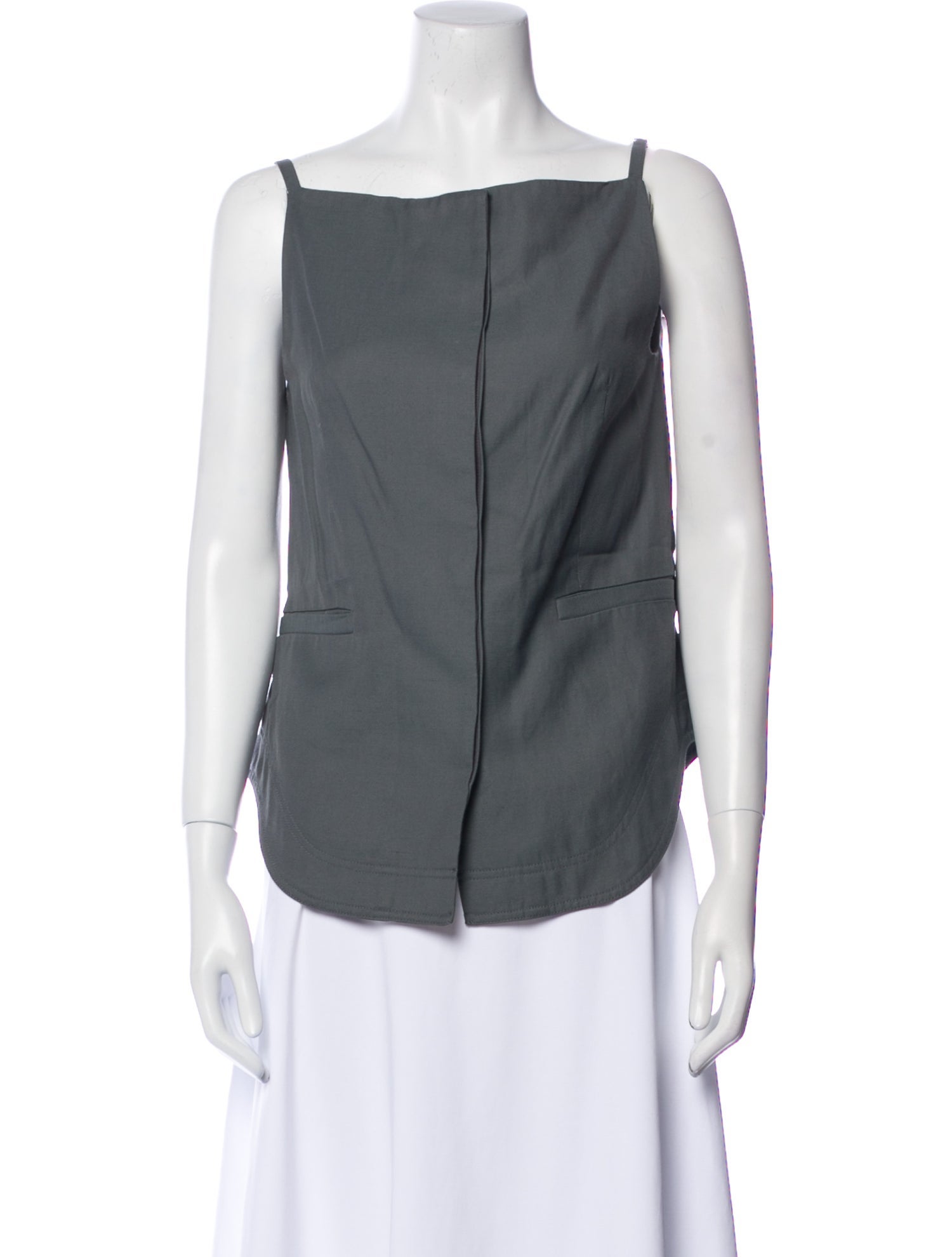 Loulou Studio Square Neckline Sleeveless Top