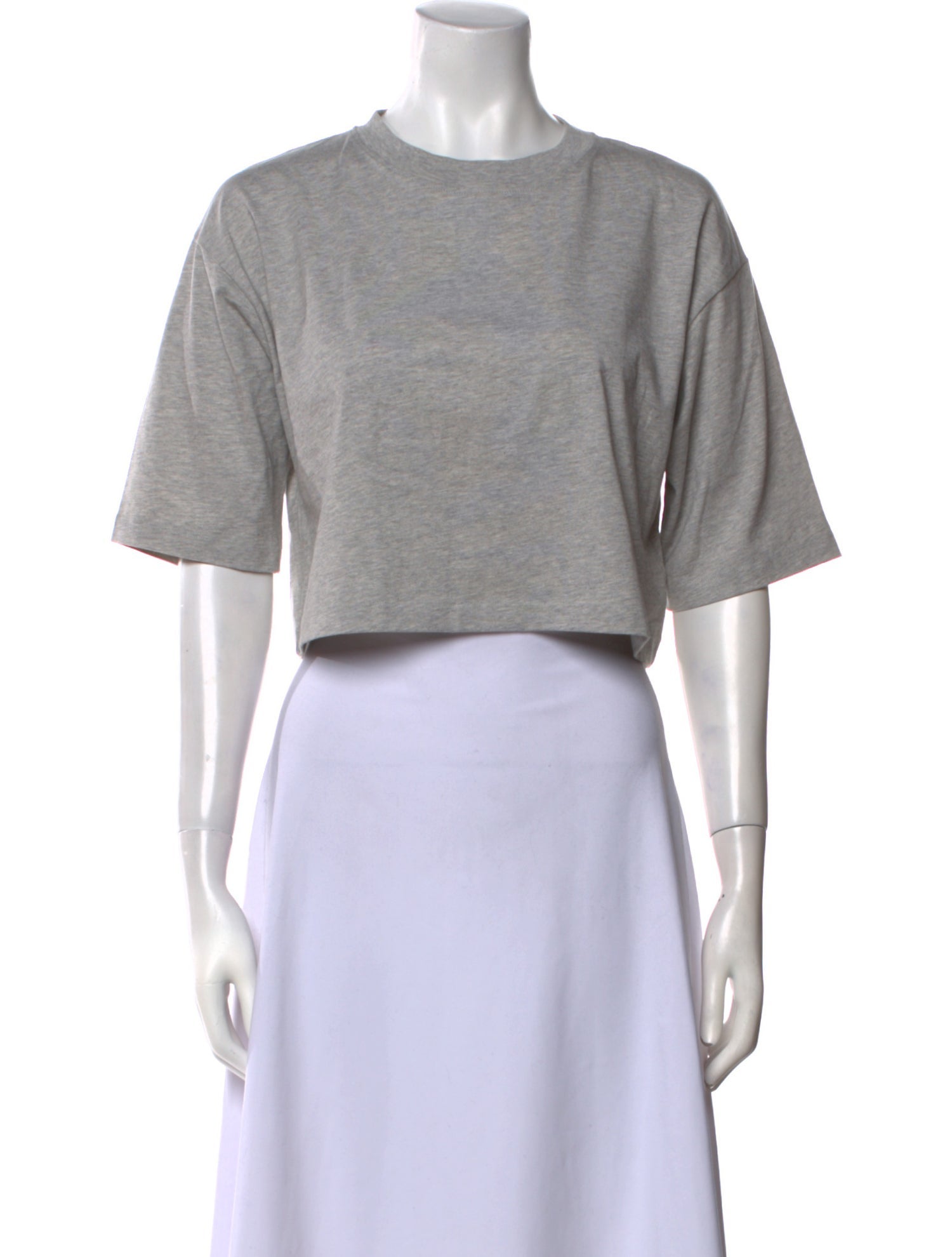 Loulou Studio Crew Neck Short Sleeve Crop Top