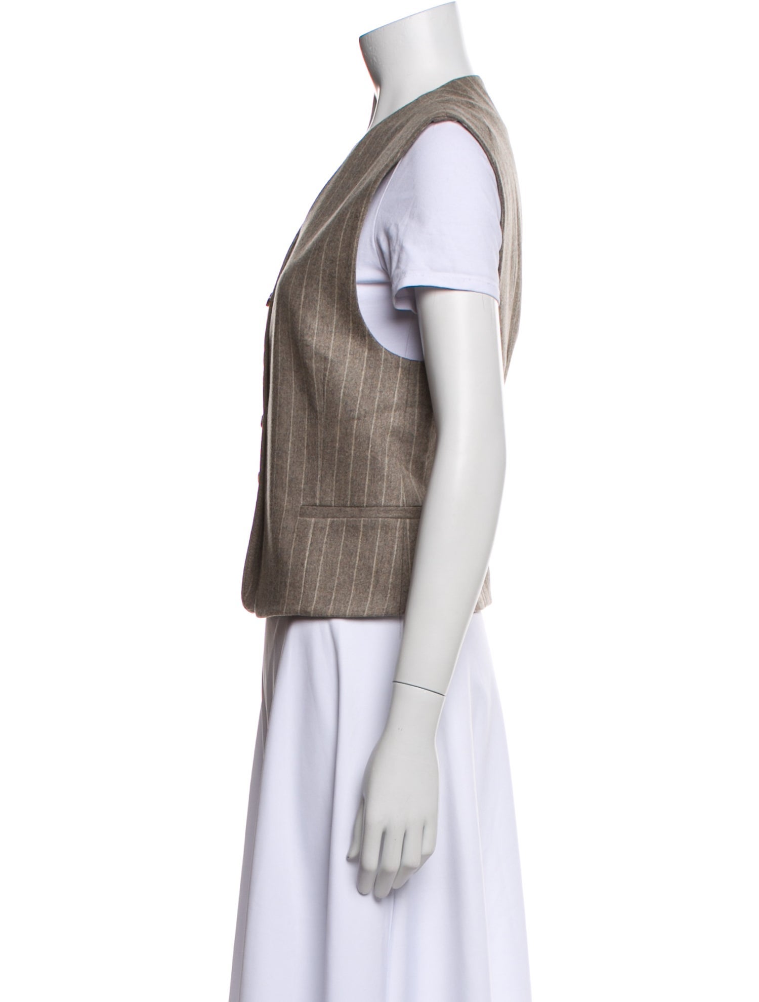 Loulou Studio Virgin Wool Striped Vest