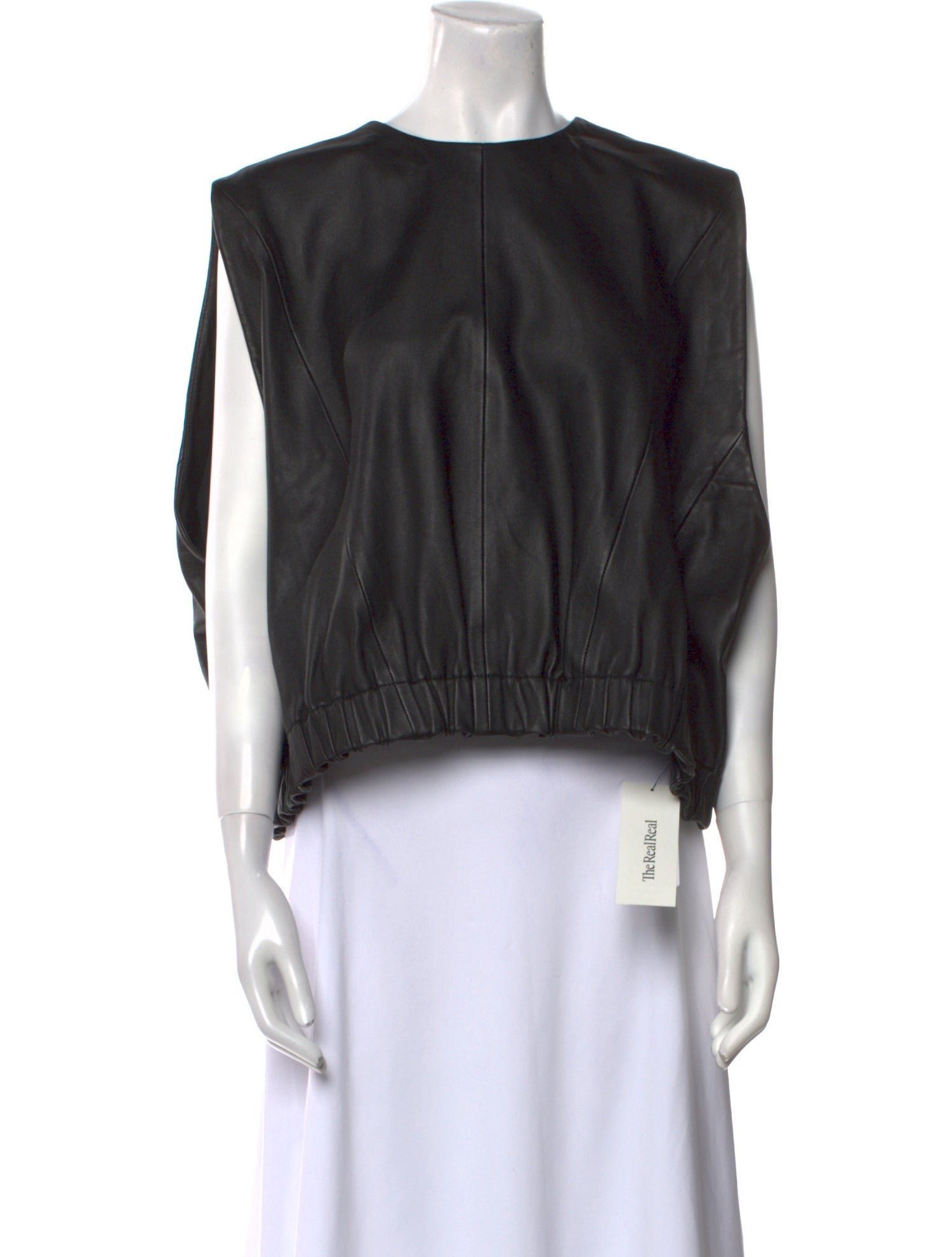 Loulou Studio Lambskin Crew Neck Crop Top