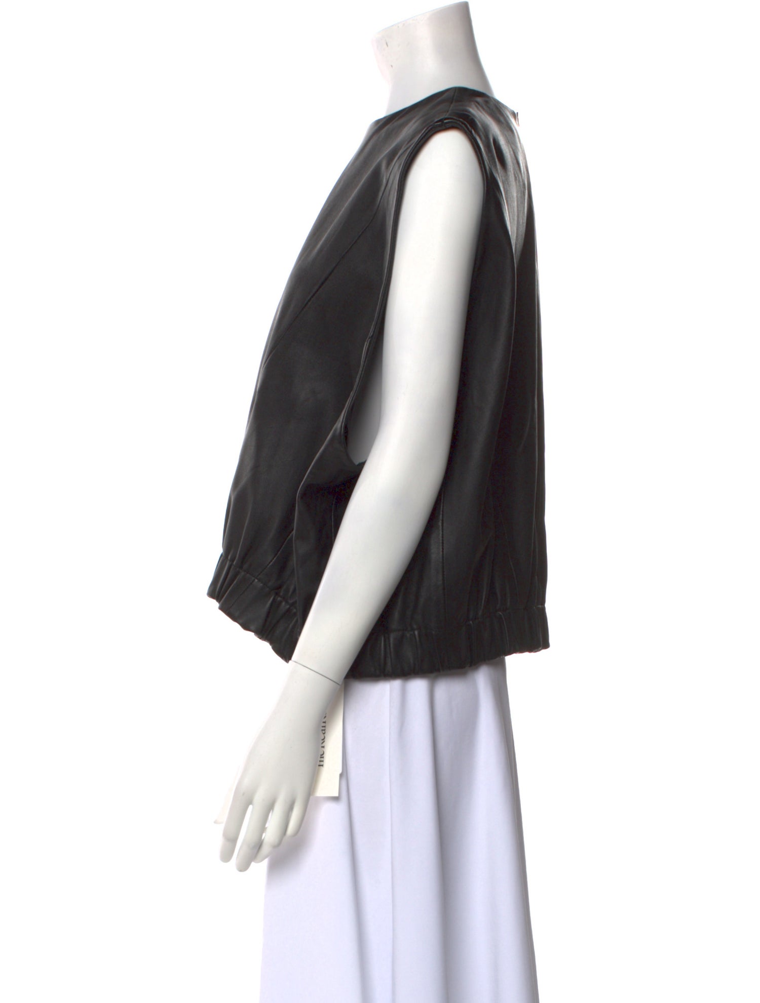 Loulou Studio Lambskin Crew Neck Crop Top