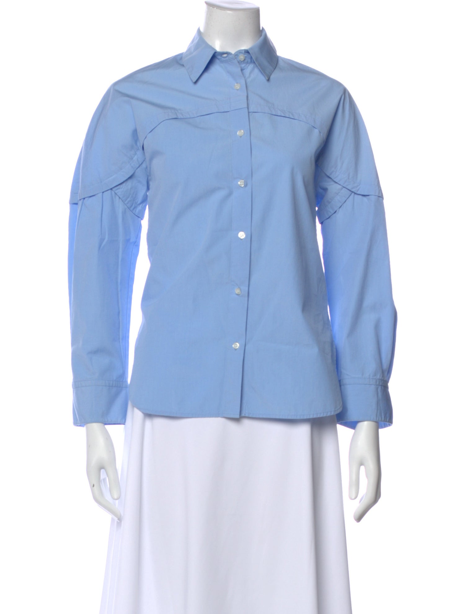 Loulou Studio Long Sleeve Button-Up Top