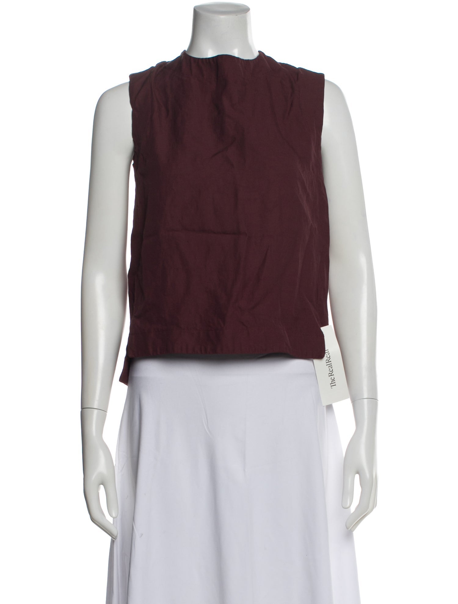 Loulou Studio Mock Neck Sleeveless Top
