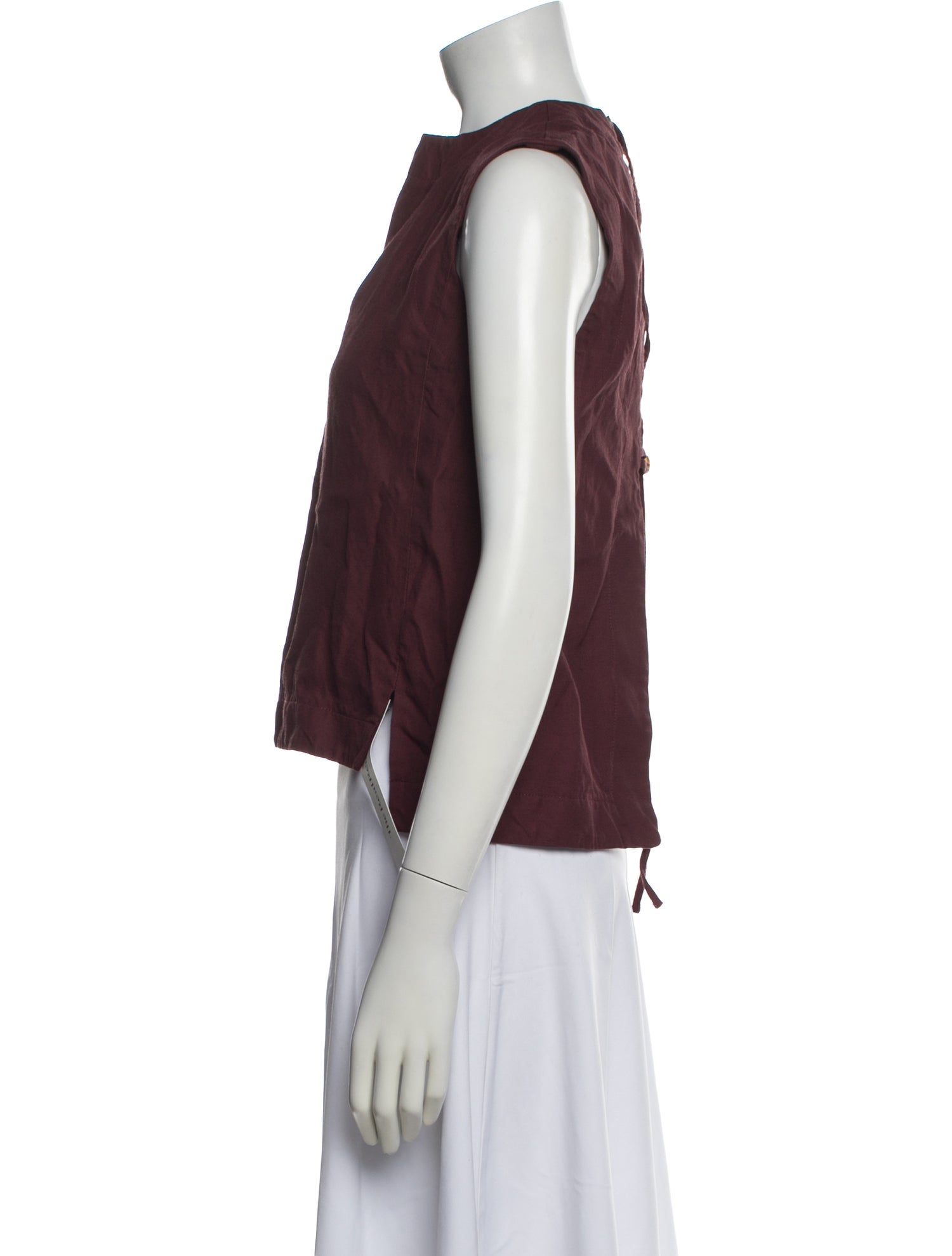 Loulou Studio Mock Neck Sleeveless Top