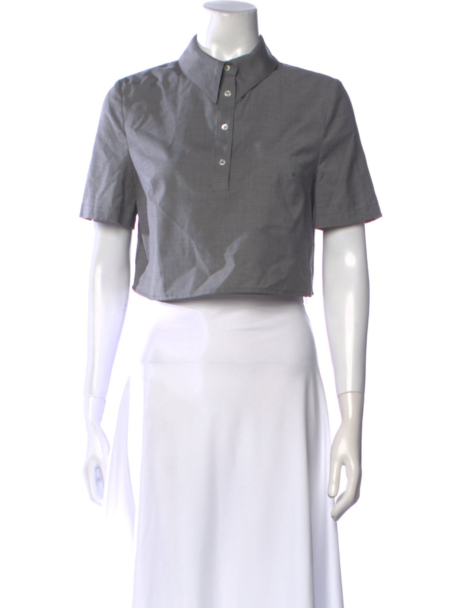 Loulou Studio Wool Short Sleeve Crop Top