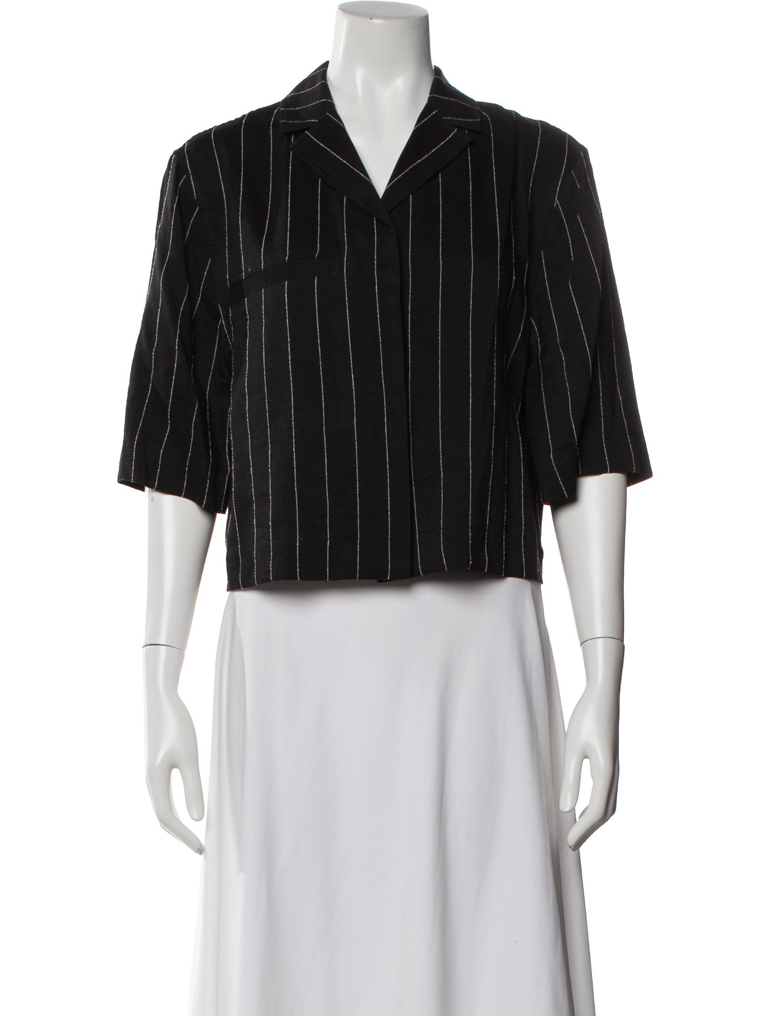 Loulou Studio Striped Short Sleeve Top