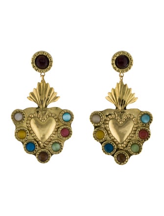 LOVA by VL Bead Heart Drop Earrings