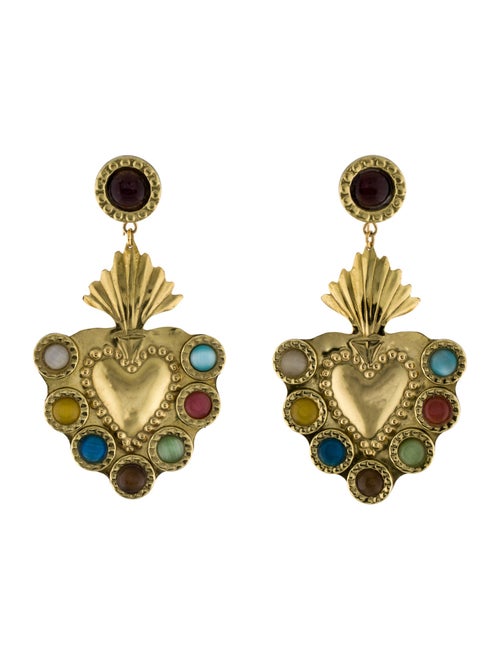 LOVA by VL Bead Heart Drop Earrings