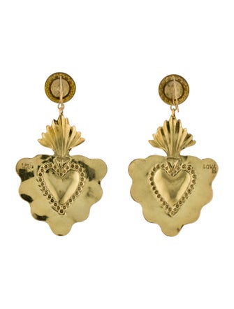 LOVA by VL Bead Heart Drop Earrings