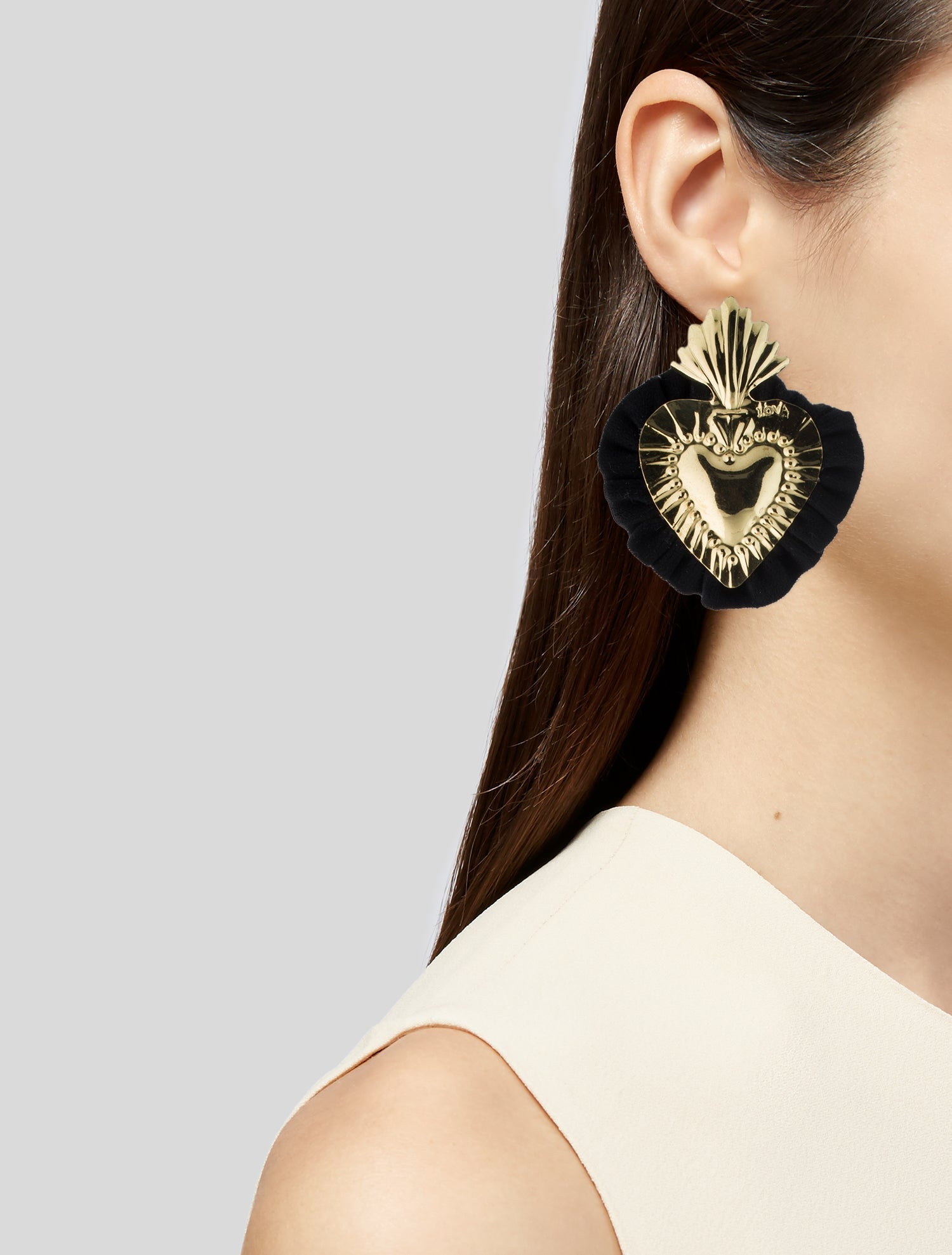 LOVA by VL Velvet Heart Drop Earrings