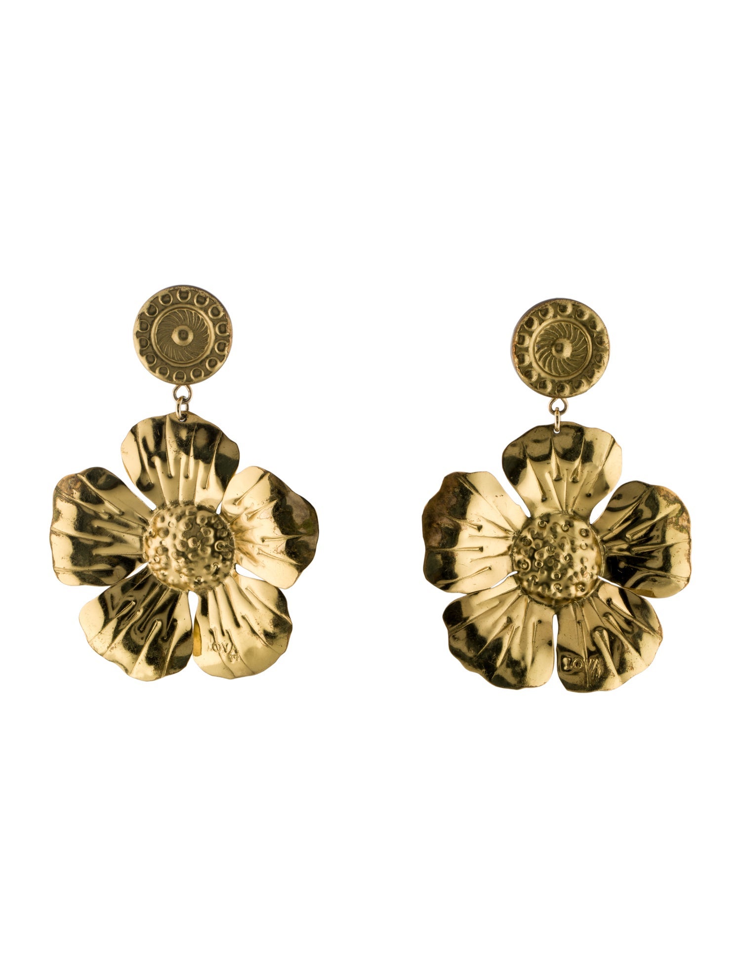 LOVA by VL Big Flower Drop Earrings