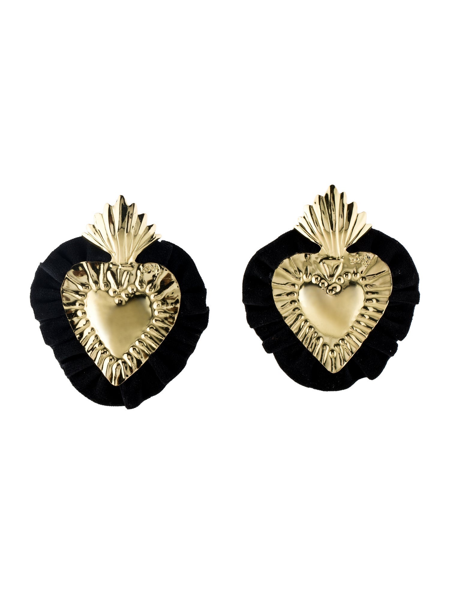 LOVA by VL Velvet Heart Drop Earrings