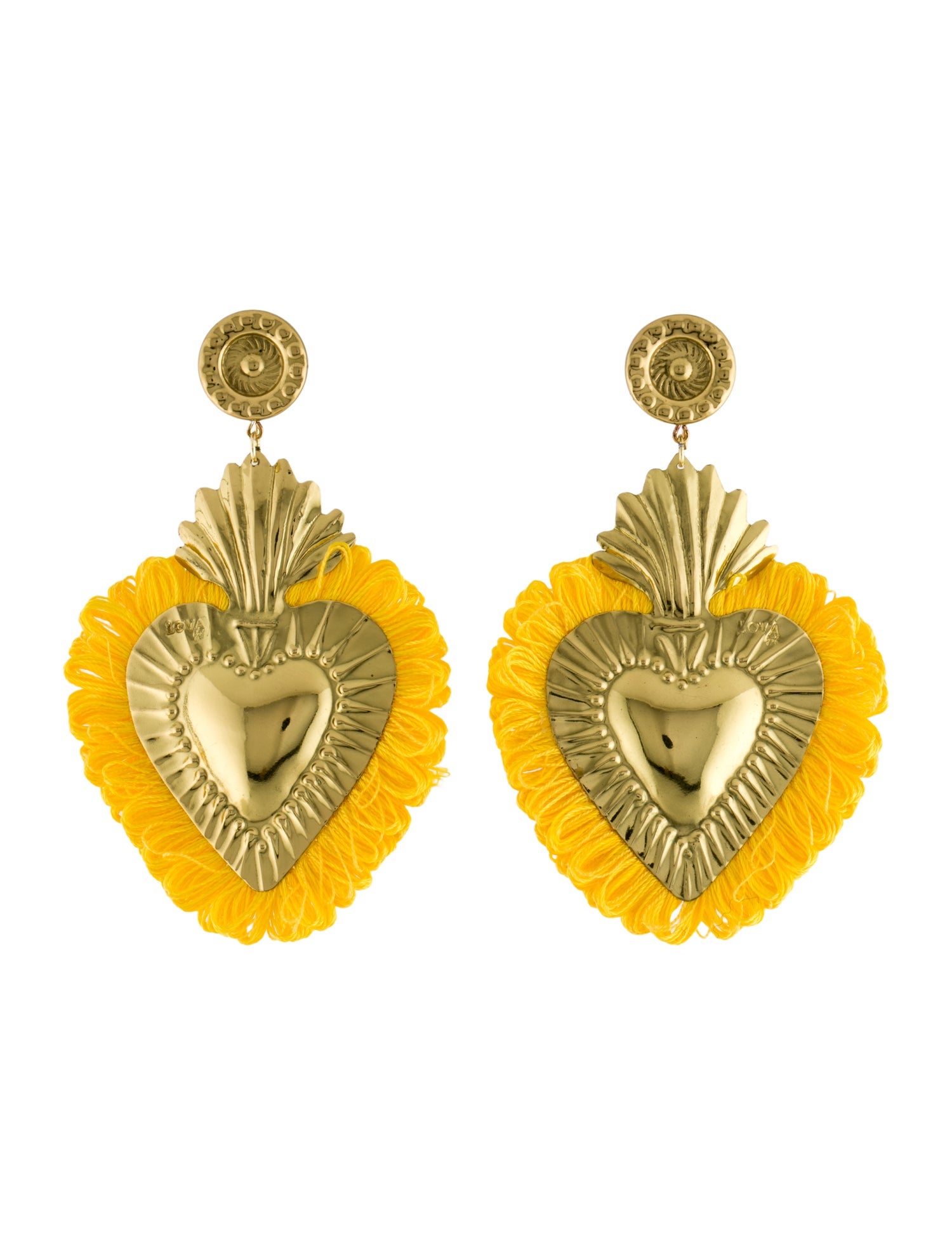 LOVA by VL Fringe Heart Drop Earrings