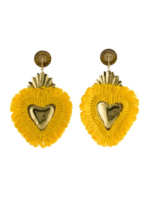 LOVA by VL Fringe Heart Drop Earrings