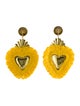 LOVA by VL Fringe Heart Drop Earrings
