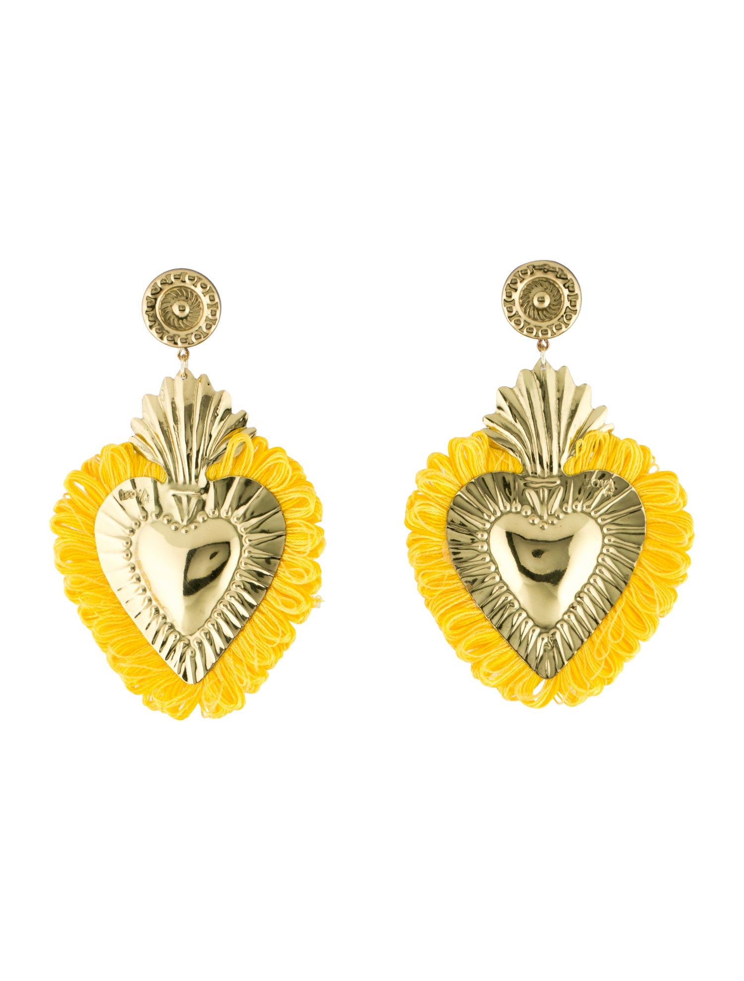LOVA by VL Fringe Heart Drop Earrings