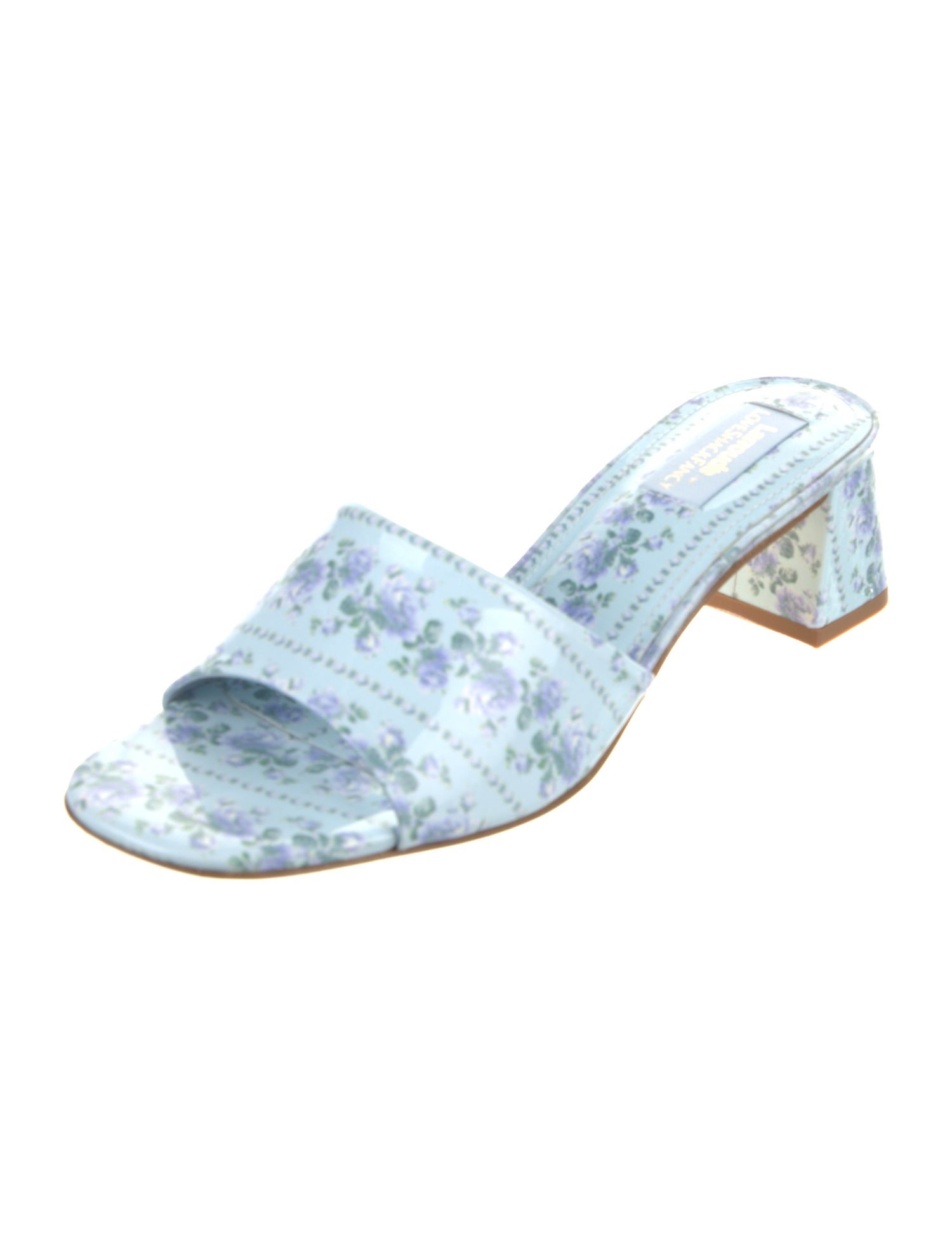 Loveshackfancy X Larroude Patent Leather Slides
