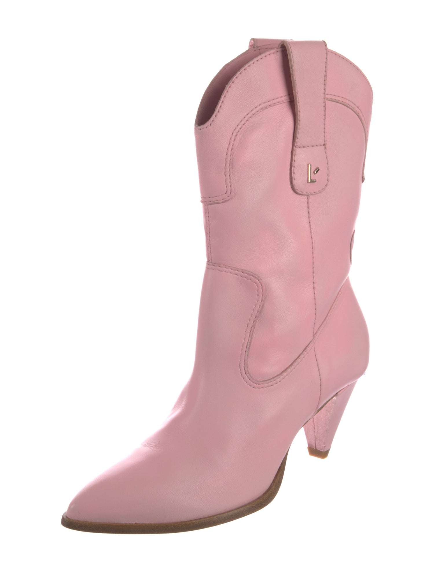 Loveshackfancy X Larroude Leather Western Boots