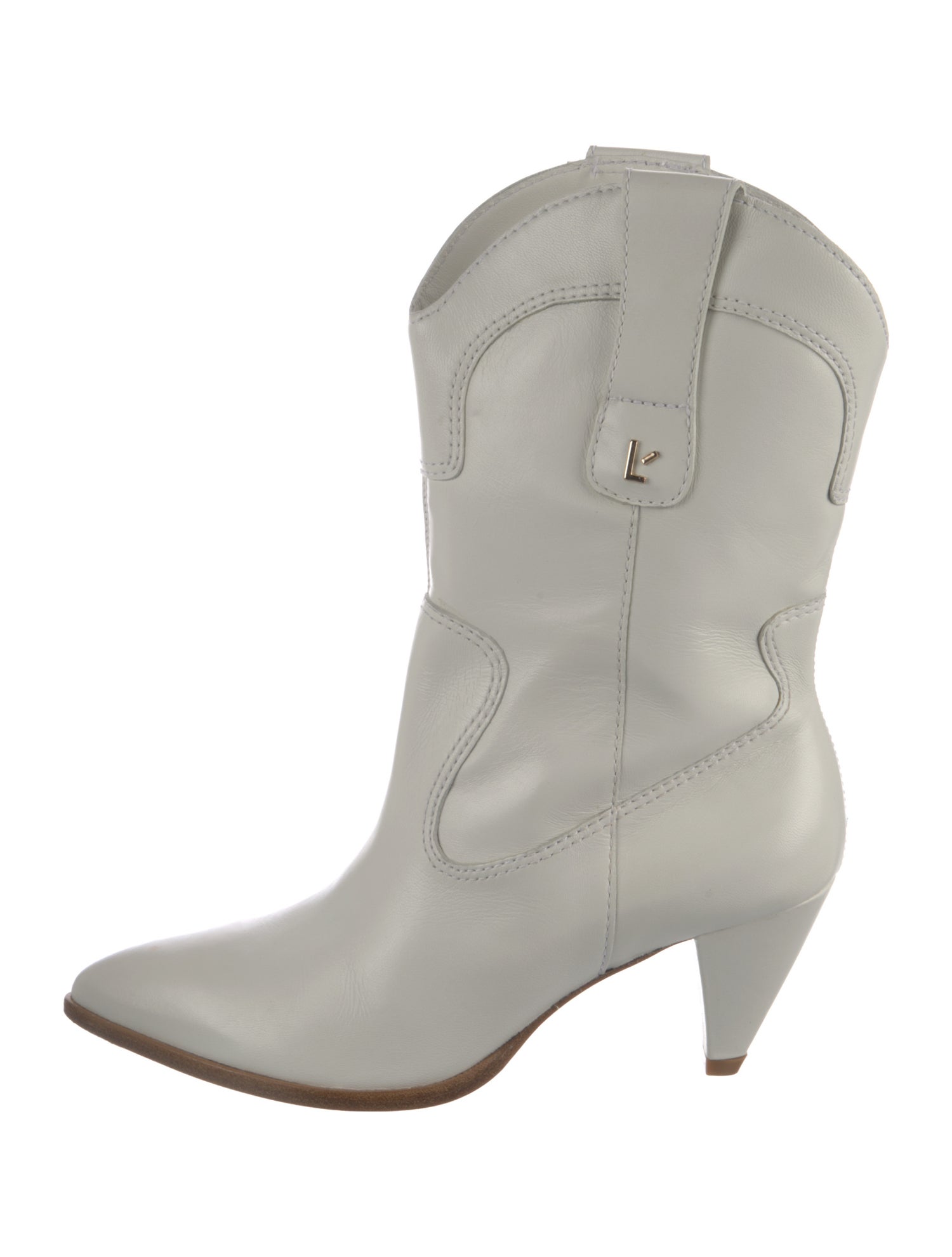 Loveshackfancy X Larroude Leather Western Boots