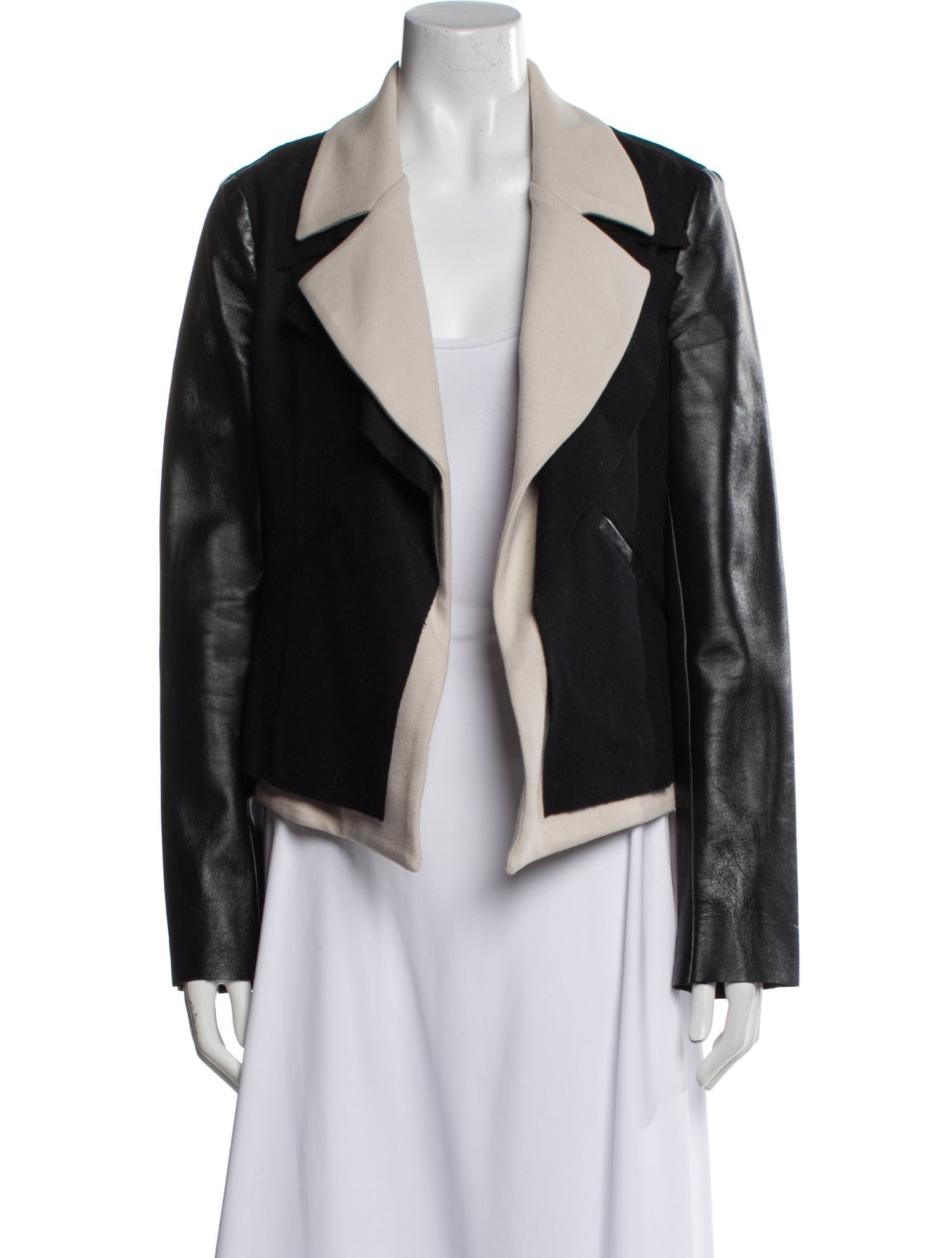 Love Zoey Wool Colorblock Pattern Jacket