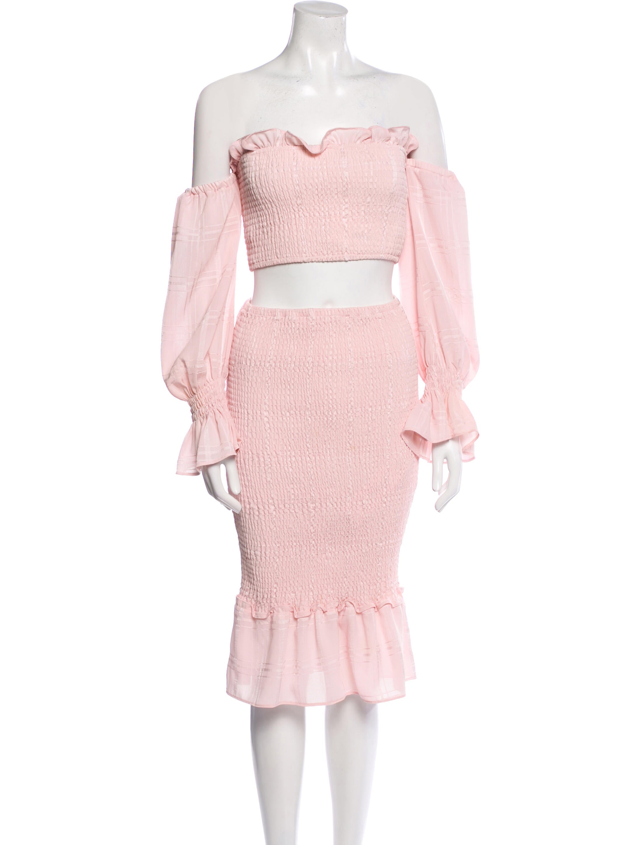 LPA Ruffle Embellishment Skirt Set