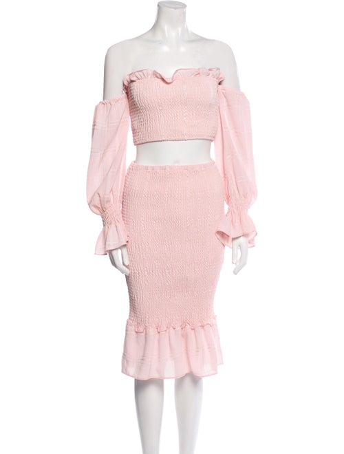 LPA Ruffle Embellishment Skirt Set