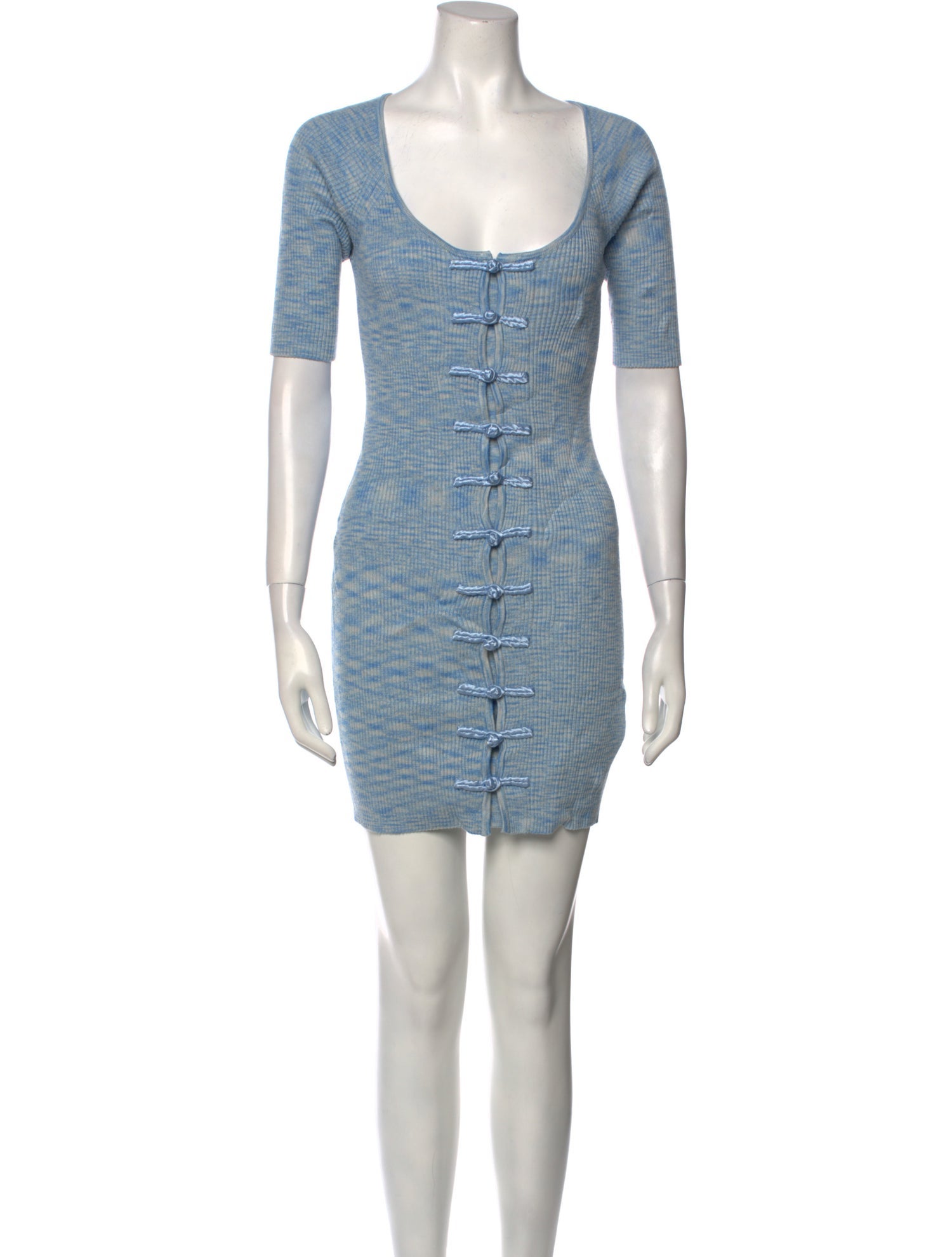 LPA Scoop Neck Mini Dress - Blue Dresses, Clothing - WLPAA24736 | The  RealReal