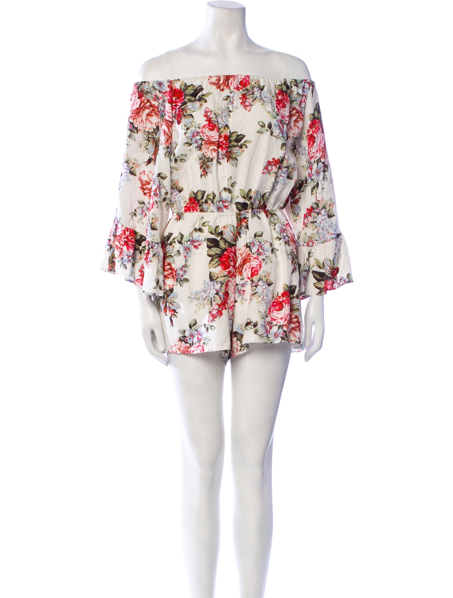 LPA Linen Floral Print Romper w/ Tags