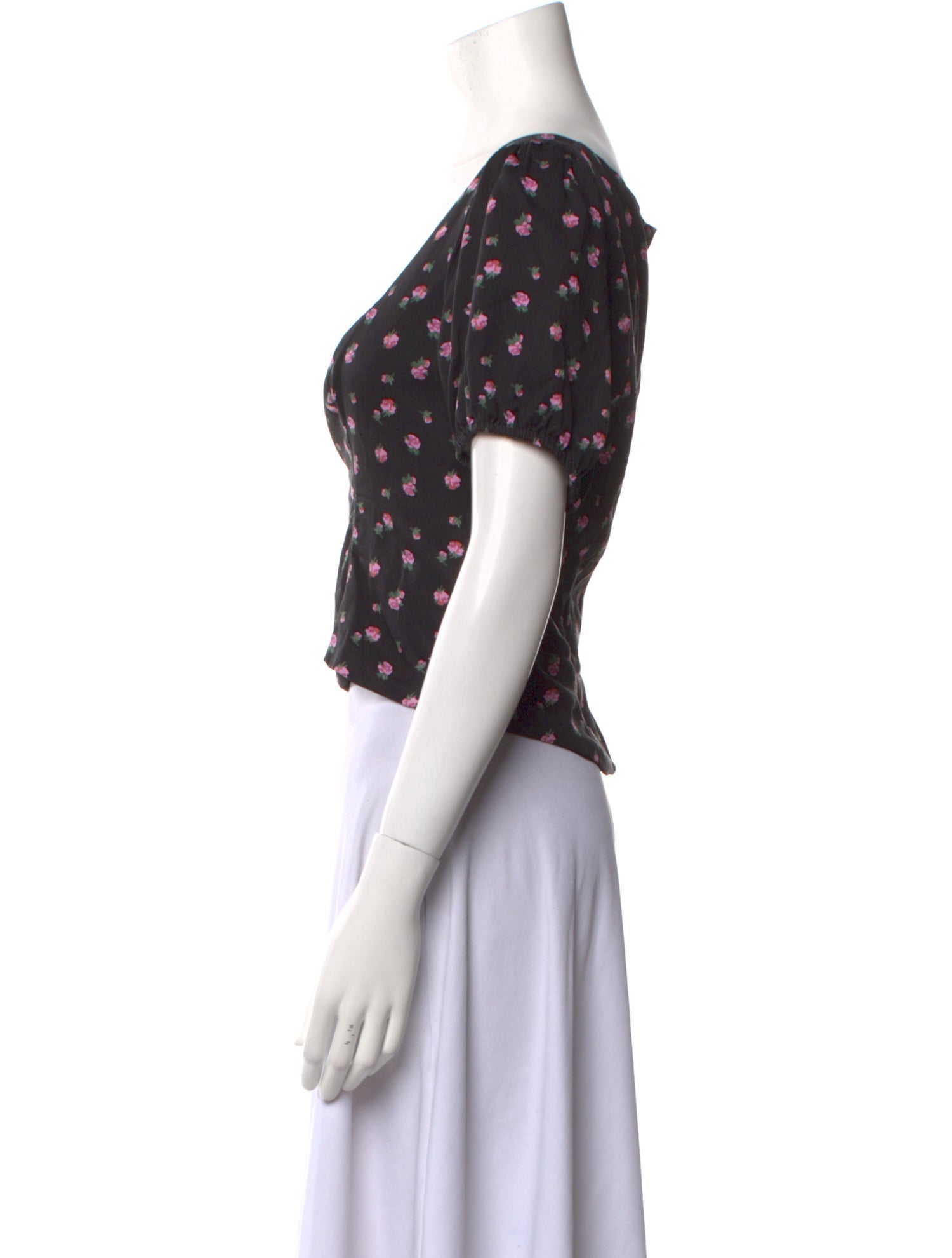 LPA Polka Dot Print Square Neckline Crop Top