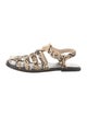 LPA Embossed Leather Animal Print Slides
