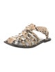 LPA Embossed Leather Animal Print Slides