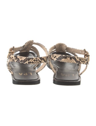 LPA Embossed Leather Animal Print Slides